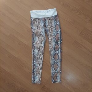 Prism Sport Reptile Print Athletic Leggings Sz Small